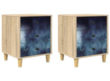Bedside Cabinet RAALTE 2 pcs Sonoma Oak 36 x 33 x 60 cm 8007276