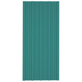 Roof Panel 12 pcs Green 100 x 45 cm Galvanised steel 42047121