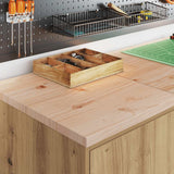 Garage Storage Cabinet Artisan Oak 40x51x85 cm Solid Wood Pine 860570