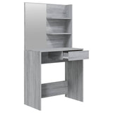 Dressing Table with Mirror Grey Sonoma 74.5x40x141 cm 820491