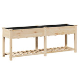 Garden Planter Beige 203 x 53 x 76.5 cm Solid fir wood 42006569