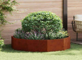 Planter Rusty 120 x 120 x 35 cm Weathering Steel 883730