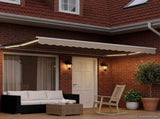 Manual Awning Frame with LEDs Beige and White 4 x 2 m 3420566