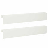 Garden Cover Profile 2 pcs 100 x 10 x 15 cm Steel White 8012908