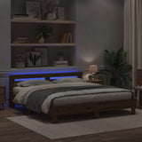 Bed Frame Artisan oak 200 x 200 cm Engineered wood 3333934