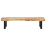 Basin Shelf Wall Mounted Steel and Solid Wood Acacia 3302697