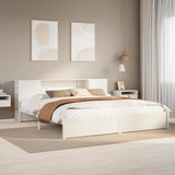 Bookcase Bed without Mattress White 200x200cm Solid Wood Pine 3322368