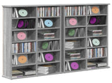 CD Cabinet 2 pcs Grey Sonoma 60 x 17 x 92 cm Engineered Wood 8012741