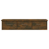 Wall Cabinet Smoked Oak 88x26x18.5 cm Engineered Wood 815081