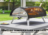 Outdoor Pizza Oven Foldable Legs Pellet Wood Fired Pizza Maker w/ 12" Rotating Stone and Peel T3398P554300