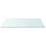 Table Top Transparent 50x100 cm Tempered Glass 345074