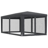 Party Tent with 6 Mesh Sidewalls Anthracite 3x6 m HDPE 319239