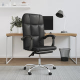 Reclining Office Chair Black Faux Leather 349800