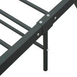 284687 Bed Frame without Mattress Grey Metal 200x200 cm