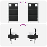 Bathroom Furniture Set 3 pcs Black 33 x 34.5 x 160 cm 3406044