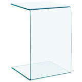 ZNTS Side Table 40x40x60 cm Tempered Glass 332930