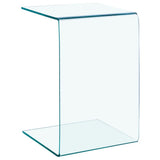 Side Table 40x40x60 cm Tempered Glass 332930