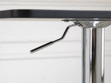 Modern Height Adjustable Counter Bar Table with 360&deg Swivel Tabletop and Electroplating Metal T3398P342992