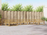 Outdoor Sofa Set 7 pcs White Solid Acacia Wood 3386968