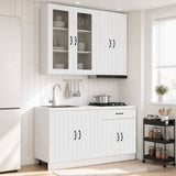 Kitchen Unit LUCCA 4 pcs High Gloss White Engineered Wood 3438329