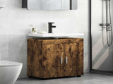Bathroom Cabinet Set TULUM Smoked Oak 60 x 34 x 63 cm 880326
