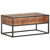 Coffee Table 90x50x40 cm Rough Acacia Wood 320912