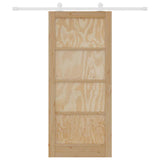 Sliding Door Brown 86 x 198.5 cm Solid Pine Wood 3333398