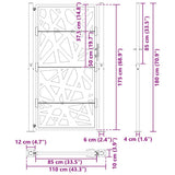 Garden Gate Black 100x175 cm Steel Light Design 4100952
