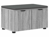 Hall Bench with Cushion with Shelf Grey Sonoma 60 x 38 x 46 cm 891477