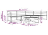 Outdoor Sofa Set 5 pcs White 59 x 59 x 37 cm Solid Acacia Wood 3387193