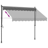 Retractable Awning Anthracite 250x150 cm Fabric and Steel 368739