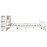 Bookcase Bed without Mattress White 120x190cm Small Double Solid Wood Pine 3322430