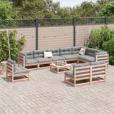 ZNTS 11 Piece Garden Sofa Set Solid Wood Douglas Fir 3299487