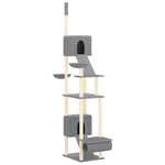 Floor to Ceiling Cat Tree Light Grey 277-303 cm 171613
