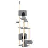 Floor to Ceiling Cat Tree Light Grey 277-303 cm 171613