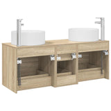 Bathroom Furniture Set 3 pcs Sonoma Oak 49.5 x 44.5 x 65.5 cm 3405957