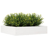 Garden Planter White 110x110x23 cm Solid Wood Pine 847214