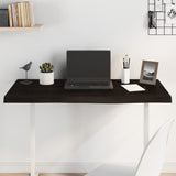Table Top Dark Brown 100x50x cm Treated Solid Wood Oak 3156430