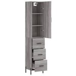 Highboard Grey Sonoma 34.5x34x180 cm Engineered Wood 3198863