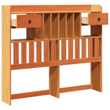 Headboard with Storage Wax Brown 135 cm Solid Wood Pine 855516