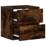 ZNTS Wall-mounted Bedside Cabinets 2 pcs Smoked Oak 40x31x39.5 cm 848729