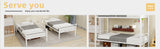 White reinforced metal bunk bed with iron art on top and bottom, dormitory/children's room double W3987P434160