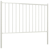 Fence Panel Woerden with Posts Steel 1.7x1.25 m White 145217