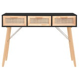 Console Table Black Engineered wood Console Table Rectangular 345628