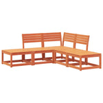 5 Piece Garden Sofa Set Wax Brown Solid Wood Pine 3216957