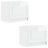 TV Cabinet High Gloss White Engineered Wood 897779