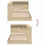 Bookcase Bed Sonoma Oak 75 x 190 cm Engineered wood 3335755