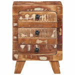 ZNTS Bedside Cabinet 37x32x50 cm Solid Wood Reclaimed 4104517