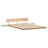 Bed Frame Brown 150 x 200 cm Wood 872395