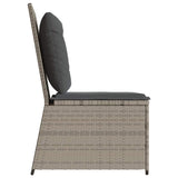 Garden Sofa with Cushion Light Grey Poly Rattan 3394481
